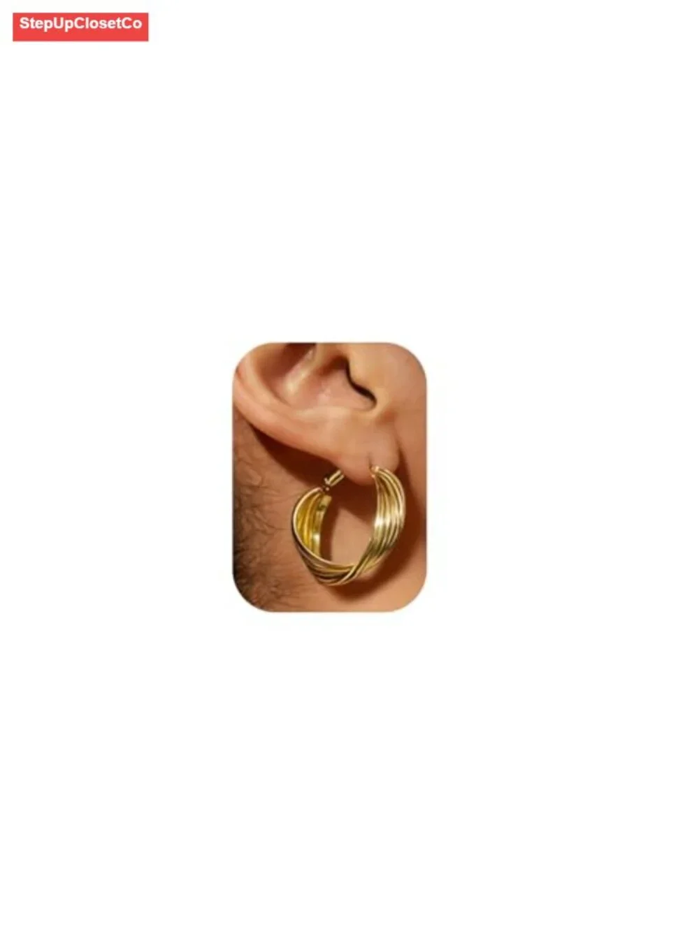 18K Gold Plated Hoop Earrings for Women Hypoallergenic Lever Back